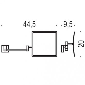 Косметическое зеркало COLOMBO DESIGN SPECCHI INGRANDITORI B9754 настенное увеличение 3,5 раза цвет хром — фото 1, Зеркала в ванную комнату