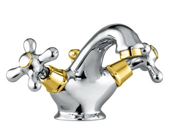 Смеситель для раковины Fiore MARGOT 26CO0622, хром/золото — фото 1, Смесители для раковины