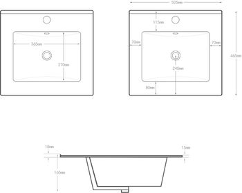 Товар: Раковина Aquanet Flat 50 белая матовая 00330428 - фото 7 Раковина Aquanet Flat 50 белая матовая 00330428 — фото 7, Раковины