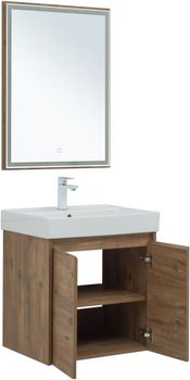 Мебель для ванной Aquanet Nova Lite 60 дуб рустикальный (2 дверцы) 00302534 — фото 14, Комплекты мебели для ванной