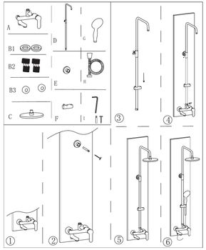 Душевая стойка Aquanet Passion R3 AF300-72-R-B — фото 2, Душевые стойки