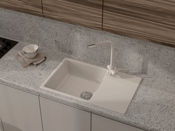 GRANFEST Мойка URBAN 678L 1-чаша+крыло 780*490мм белый арт.GF-UR- 678L белый — фото 2, Кухонные мойки