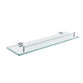 Полка стеклянная Rose RG1719, хром — фото 1, Полки для ванной и душа