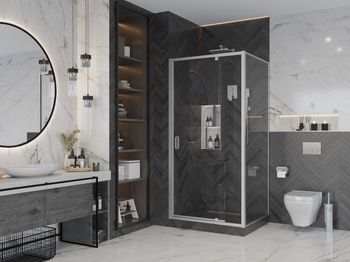 Боковая стенка Ambassador Elysium 80KX (80х200) хром,стекло прозрачное,1 место — фото 1, Душевые кабины и ограждения