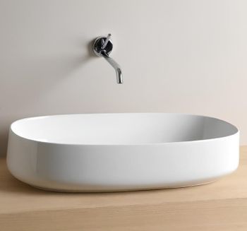 Раковина Artceram Cognac Quadro накладная цвет белый COL005 01 34 — фото 1, Раковины накладные