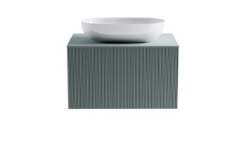 Тумба М-40 70см 1ящ NCS S 3005-b80g мат./волна, раковина Атрия бел гл, столешница Solid в цвете 4631177714719 — фото 1, Тумбы с раковиной