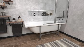 Товар: DONNA VANNA Ванна стальная 150x70x40 cм. с каркасной подставкой, без ранта, белая орхидея, ВИЗ DV-59901 - фото 3 DONNA VANNA Ванна стальная 150x70x40 cм. с каркасной подставкой, без ранта, белая орхидея, ВИЗ DV-59901 — фото 3, Стальные ванны