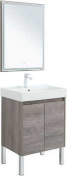 Мебель для ванной Aquanet Nova Lite 60 дуб рошелье (2 дверцы) 00302533 — фото 7, Комплекты мебели для ванной