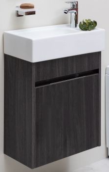 Тумба с раковиной Aquanet Лидс 50 эвкалипт мистери 00213042 — фото 1, Тумбы с раковиной