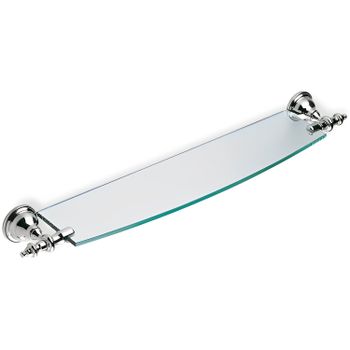 Полка стеклянная Webert Armony AM500701015, хром — фото 1, Полки для ванной и душа