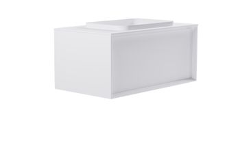 Тумба Фрейм 100см 1ящ белый мат., раковина Антарес бел глянц, столешница Solid белый мат. 4631177715419 — фото 3, Тумбы с раковиной