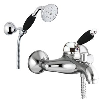 Смеситель для ванны Fiore IMPERIAL BLACK 89CR5104, хром — фото 1, Смеситель для ванны