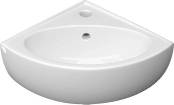 Раковина КЕРАМИН ЛАГО 45 УГЛОВОЙ белый глянец CDB00023611 (4810531138464) — фото 1, Раковины