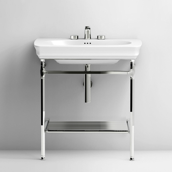 Консоль Artceram Civitas металлическая с сетчатой полкой для раковины цвет хром CIA002 71 — фото 3, Консоли для раковины