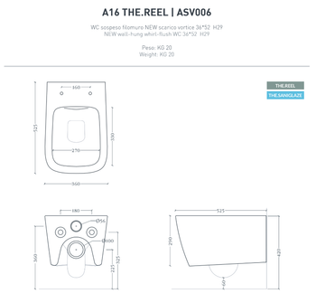 Унитаз Artceram A16 подвесной безободковый saniglaze турбо смыв the.reel цвет белый ASV006 05 00 — фото 6, Подвесные унитазы