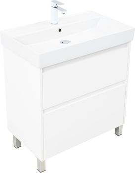 Тумба с раковиной Aquanet Nova Lite 2.0 75 напольная цв. белый глянец 00348195 — фото 9, Тумбы с раковиной