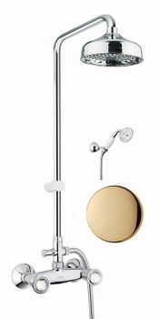 Душевая система Fiore VENERE SKY (SWAROVSKI®) 13OO0620, золото — фото 1, Душевые системы