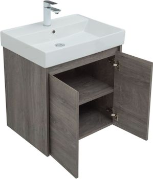 Мебель для ванной Aquanet Nova Lite 60 дуб рошелье (2 дверцы) 00302533 — фото 8, Комплекты мебели для ванной