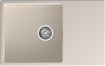 GRANFEST Мойка URBAN 678L 1-чаша+крыло 780*490мм белый арт.GF-UR- 678L белый — фото 3, Кухонные мойки