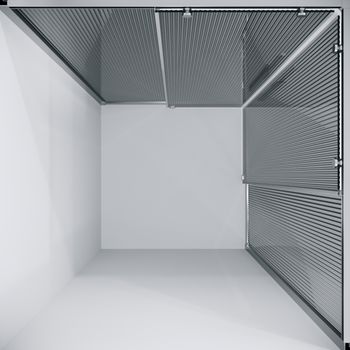 Душевое ограждение Niagara Nova NG-4624-34 (100х100х195) квадрат,раздвижная,хром,стекло рифленое,1 место — фото 8, Душевые уголки