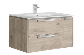LAGO Тумба под раковину VICTORIA 80, светлый дуб, ROCA 7857296444 — фото 1, Тумбы под раковину