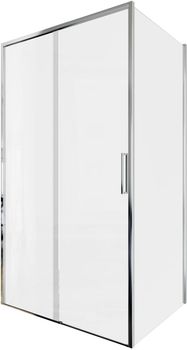 Душевой уголок Aquanet Pleasure Evo 110x80 AE65-110x80-CT профиль хром, прозрачное стекло — фото 1, Душевые уголки