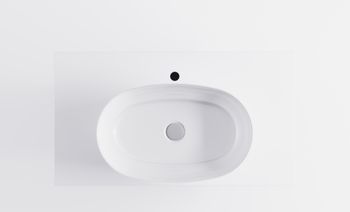 Тумба М-40 90см 1ящ белый матовый/волна, раковина Атрия бел глянец, столешница Solid бел матовый 4631177714870 — фото 2, Тумбы с раковиной