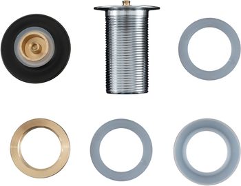 Донный клапан Aquanet черный матовый, без перелива 00330953 — фото 2, Донные клапаны