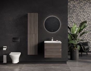 Тумба под раковину Roca The Gap 60 городской дуб 2 ящика A857397402 — фото 9, Тумбы под раковину