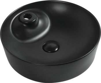 Раковина накладная Aquanet Moon-2-MB 43 черный матовый — фото 1, Раковины накладные