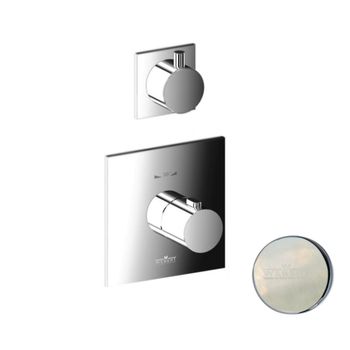 Смеситель для душа встраиваемый с термостатом Webert Elio EL971302345, никель — фото 1, Смеситель для душа