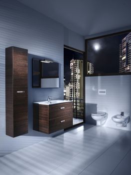 VICTORIA NORD Шкаф-колонна 30, венге, ROCA ZRU9000025 — фото 4, Шкафы для ванной