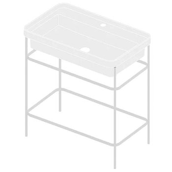 Консоль Artceram Fuori Scala металлическая для прямоугольной раковины цвет белый матовый ACA057 05 — фото 1, Консоли для раковины