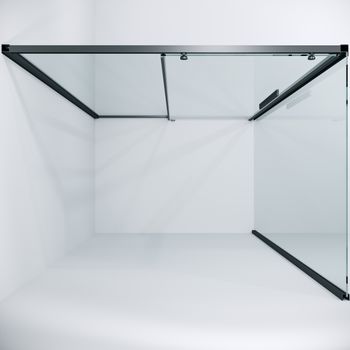 Душевое ограждение Niagara Nova NG-34-12AGR-A80GR-34 (120х80х195) прямоугольник,раздвижная,графит,стекло прозрачное,2 места — фото 2, Душевые уголки