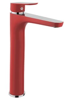 Смеситель для раковины Fiore KEVON CHIC 81RX8119, хром/красный — фото 1, Смесители для раковины