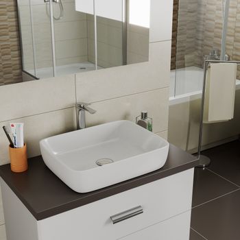 Раковина чаша D&K Berlin DT1431316, белый — фото 1, Раковины накладные