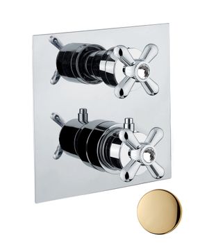 Смеситель для душа (термостат) Fiore MARGOT SKY (SWAROVSKI®) 01OO0936, золото — фото 1, Смеситель для душа