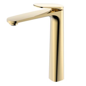 AQM6714BG Imola Смеситель для свободностоящей раковины , без донного клапана, Brushed gold — фото 1, Смесители для раковины