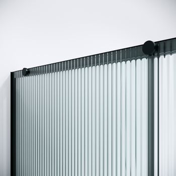 Дверь в нишу Niagara Nova NG-84-L12FHB (120х195) черный матовый,раздвижная влево,стекло рифленое,1 место — фото 8, Душевые двери в нишу