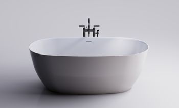 Ванна АТРИЯ 170*75 с интегрированным переливом, литой мрамор 1700х750 01010044 — фото 8, Ванны