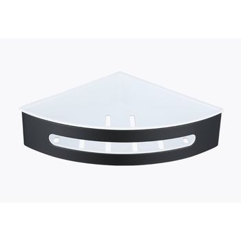 Полка для ванной комнаты угловая Raglo R340.01.06, черный — фото 1, Полки для ванной и душа