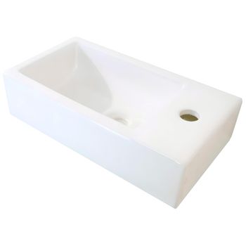 Товар: Раковина маленькая GS, 45x25x12 cm, отверстие справа. белая керамика 32577 - фото 1 Раковина маленькая GS, 45x25x12 cm, отверстие справа. белая керамика 32577 — фото 1, Раковины