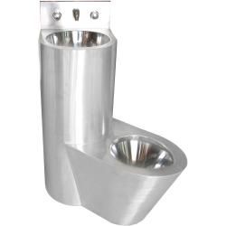 Туалет из нержавеющей стали с умывальником COMBI антивандальный правый 13123.R — фото 1, Аксессуары и оборудование для общественных мест