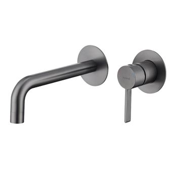 Смеситель для раковины встраиваемый Splenka S221.11.09, графит — фото 1, Смесители для раковины