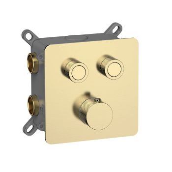 Смеситель с термостатом встраиваемый на 2 потребителя комплект с монтажной частью AQM8811BG — фото 1, Смесители