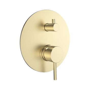 AQM8803BG Встраиваемый смеситель на 2 потр. в комплекте с внутр. частью, золото шлифованное — фото 1, Смесители