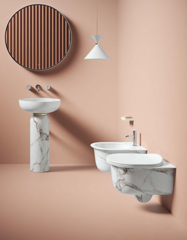 Унитаз Artceram CHIC подвесной безободковый цвет calacatta CHV001 94 00 — фото 1, Подвесные унитазы