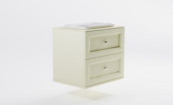 Тумба Классик 70см 2ящ RAL1013 мат., раковина Ретро бел глянц, столешница Solid в цвете 4631177715693 — фото 3, Тумбы с раковиной