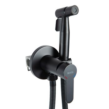 BOND Smart B63-1188 Смеситель для гигиенического душа с внутренней частью, однорычажный черный матовый — фото 4, Гигиенические души
