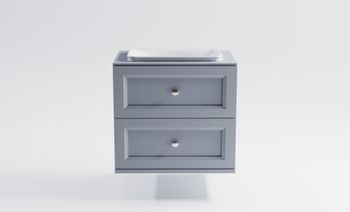 Тумба Классик 70см 2ящ NCS S 3005-R80B мат., раковина Ретро бел глянц, столешница Solid в цвете 4631177715679 — фото 1, Тумбы с раковиной